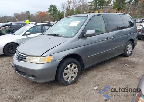 2002 Honda Odyssey Ex from USA, damaged, VIN 2HKRL18662H001222